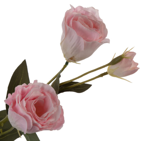 EUSTOMA RÓŻOWA GAŁĄZKA KWIATY SZTUCZNE 82 CM - obrazek 2