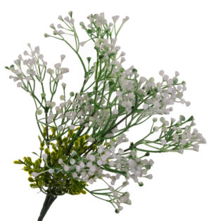 BUKIET DODATEK ZIELONY - BIAŁY 34 CM KWIATY SZTUCZNE