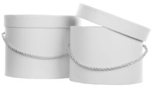 2X FLOWER BOX PUDEŁKO NA KWIATY BIAŁE