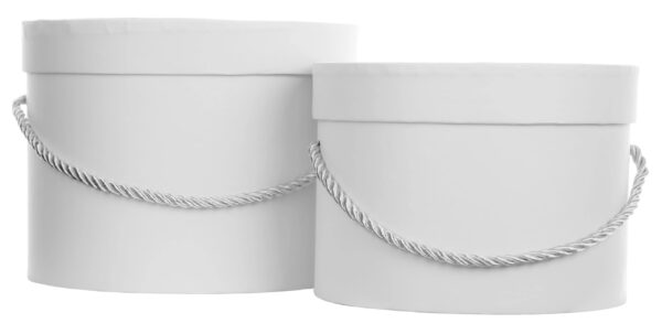 2X FLOWER BOX PUDEŁKO NA KWIATY BIAŁE - obrazek 2