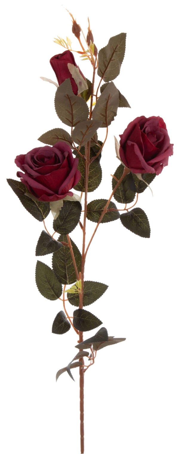 RÓŻA GAŁĄZKA BORDO 93 CM - obrazek 2