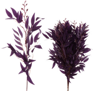 12X RUSKUS FIOLETOWY NEW PURPLE DODATEK GAŁĄZKA KWIATY SZTUCZNE