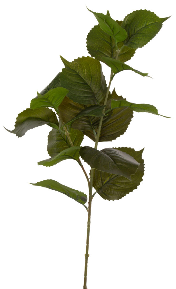 HORTENSJA GAŁĄZKA ZIELONA LIŚCIASTA 76 CM