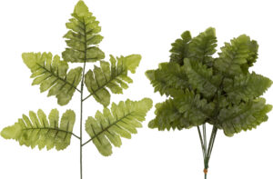 12 X LIŚĆ LIŚCIE SZTUCZNE PAPROĆ PIETRUCHA 33 CM