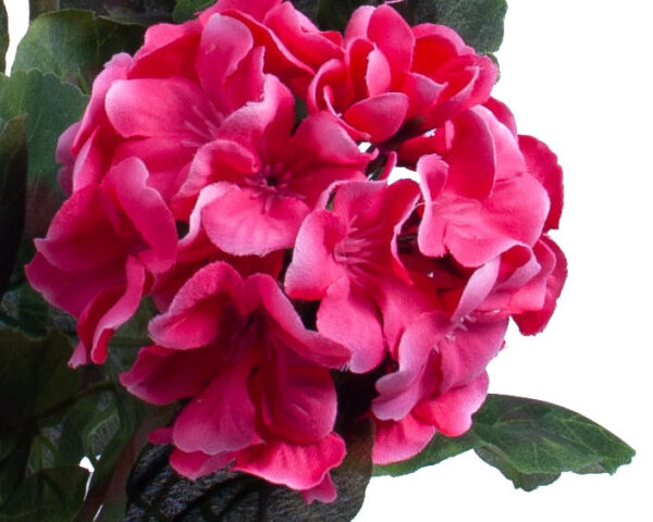 PELARGONIA RÓŻOWA RABATOWA STOJĄCA KWIATY SZTUCZNE 46CM - obrazek 2