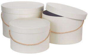 3X FLOWER BOX PUDEŁKO NA KWIATY PREZENT KREM