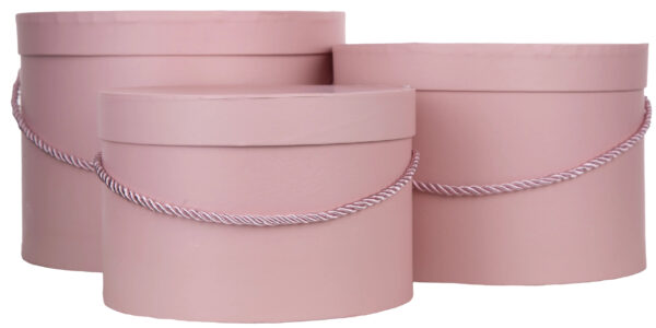 3X FLOWER BOX PUDEŁKO NA KWIATY PREZENT LT. PINK JASNY RÓŻ - obrazek 2