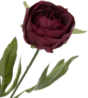 PEONIA PIWONIA BORDOWA GAŁAZKA 43 CM KWIATY SZTUCZNE