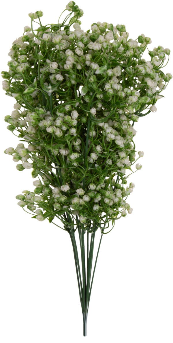 12X GAŁĄZKA BIAŁE KULKI ROŚLINA DODATEK SZTUCZNY 46 CM GIPSÓWKA - obrazek 2