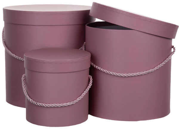 3X FLOWER BOX PUDEŁKO NA KWIATY PREZENT CARMINE PINK RÓŻ