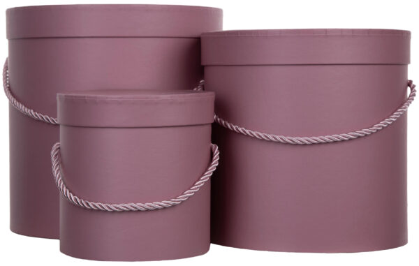 3X FLOWER BOX PUDEŁKO NA KWIATY PREZENT CARMINE PINK RÓŻ - obrazek 2