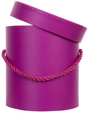 FLOWER BOX PUDEŁKO NA KWIATY PREZENT MAGENTA FUKSJA