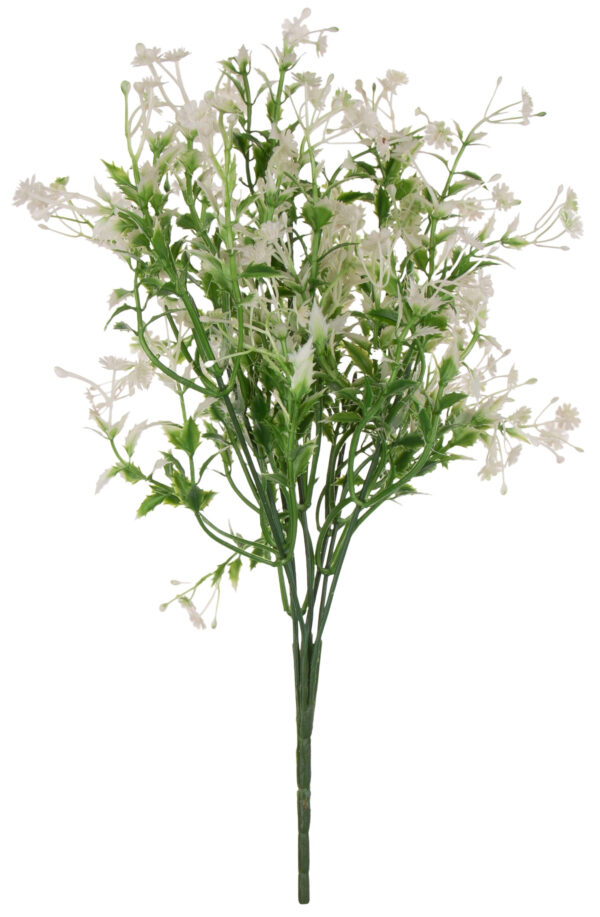 BUKIET DODATEK ZIELONY - BIAŁY 34 CM KWIATY SZTUCZNE