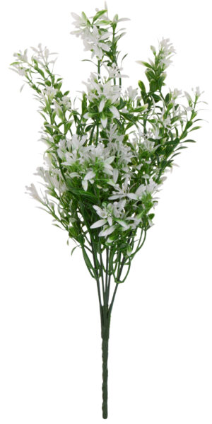 BUKIET DODATEK ZIELONY - BIAŁY 34 CM KWIATY SZTUCZNE