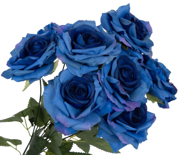 RÓŻA BUKIET RÓŻ NIEBIESKA ROYAL BLUE 42 CM - obrazek 2