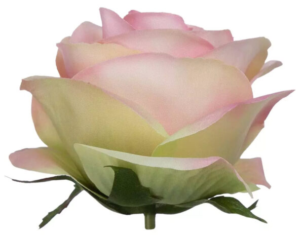 RÓŻA WYROBOWA PINK GREEN 12 SZT GŁÓWKA KWIATOWA - obrazek 3