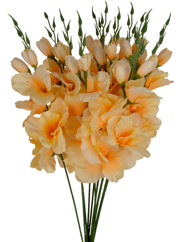 12X MIECZYK ŻÓŁTO - POMARAŃCZOWY GAŁĄZKA KWIATY SZTUCZNE 54 CM