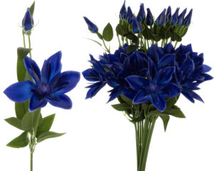 KLEMATIS BUKIET GAŁĄZKA X12 BLUE KWIATY SZTUCZNE