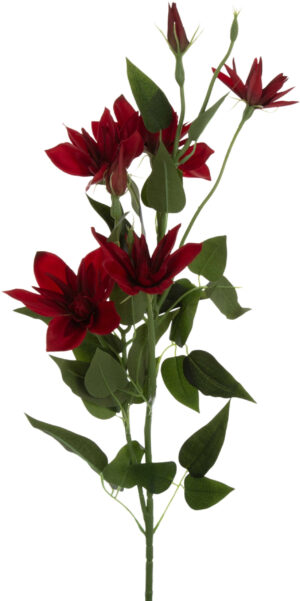 KLEMATIS CZERWONY RED GAŁĄZKA KWIATY SZTUCZNE 84 CM