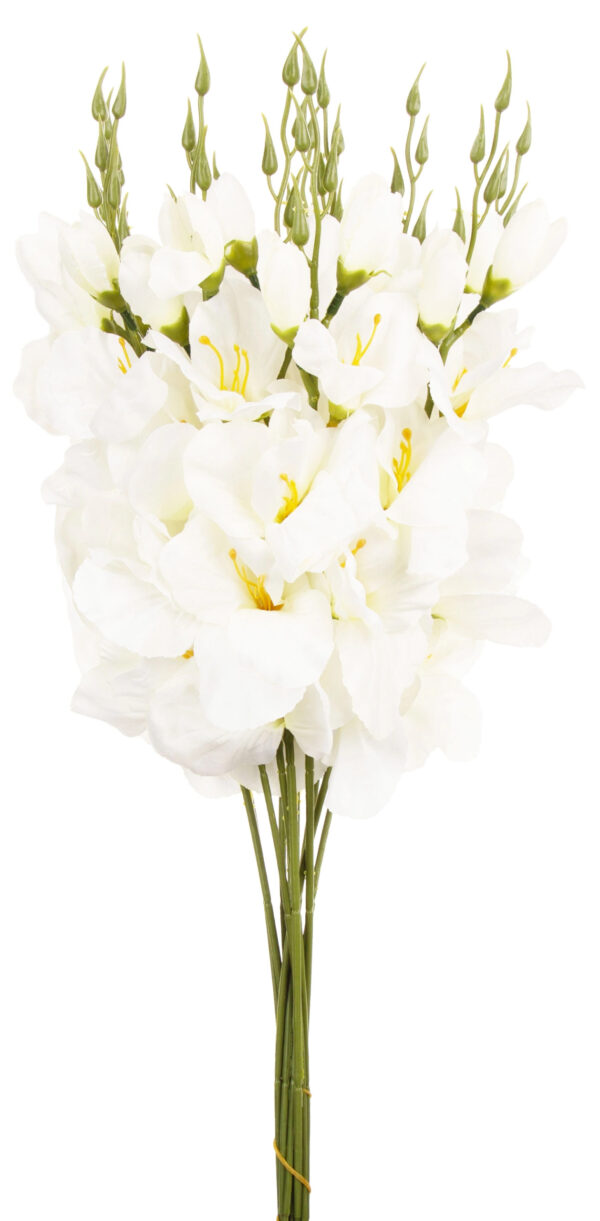 12X MIECZYK BIAŁY GAŁĄZKA KWIATY SZTUCZNE 54 CM