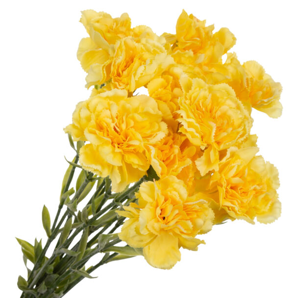 12X GOŹDZIK GAŁĄZKA ŻÓŁTY LT YELLOW 67 CM - obrazek 2