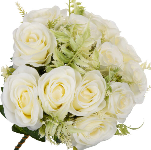 RÓŻA LT. CREAM JASNY KREM BUKIET 12 RÓŻ 35 CM