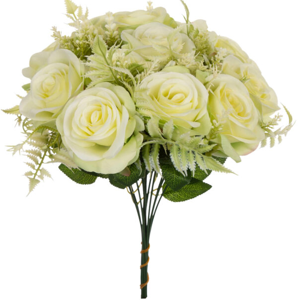 RÓŻA LT. GREEN JASNA ZIELEŃ BUKIET 12 RÓŻ 35 CM - obrazek 2