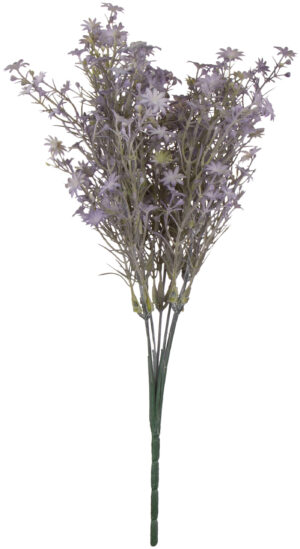 DODATEK JESIENNY FIOLETOWE KWIATKI BIELONY BUKIET 34 CM