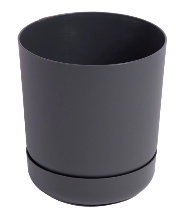 DONICZKA Z PODSTAWKĄ SATINA ŚR. 15 CM H 17 CM ANTRACYT - obrazek 2