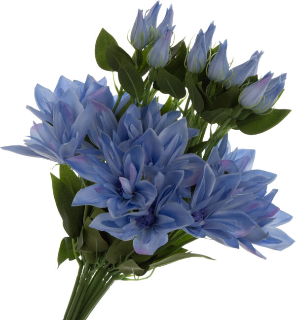 KLEMATIS BUKIET GAŁĄZKA X12 NIEBIESKI LT BLUE KWIATY SZTUCZNE - obrazek 2