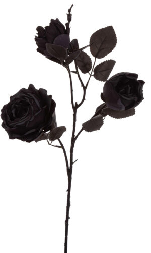 RÓŻA CZARNA GAŁĄZKA 62 CM BLACK