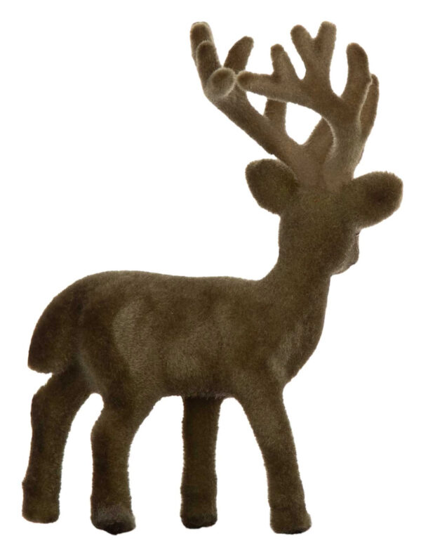 RENIFER J. ZIELONY FLOKOWANY 11 CM FIGURKA - obrazek 2