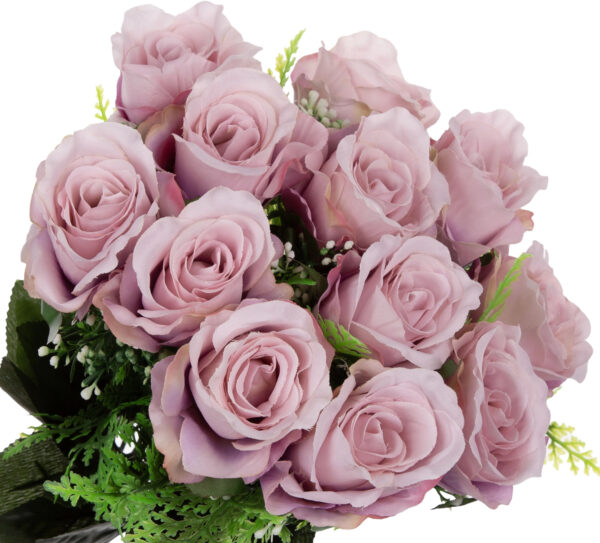 RÓŻA BUKIET 12 RÓŻ AUTUMN LT. LILAC - obrazek 2