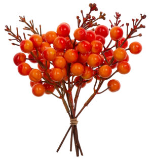 6X JARZĘBINA POMARAŃCZOWE KULKI DODATEK 20 CM