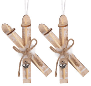 2X NARTY DREWNIANE ZAWIESZKA BOMBKA