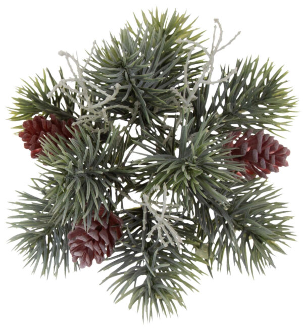 WIANEK IGLASTY Z SZYSZKAMI 17 CM STROIK NA ŚWIECĘ