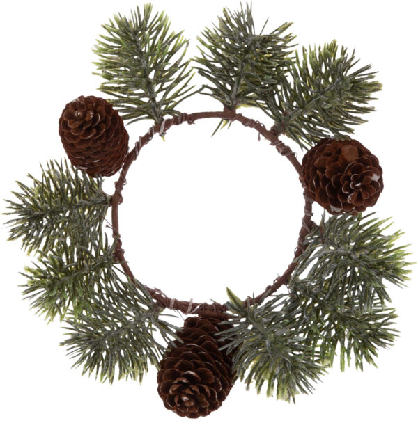 WIANEK IGLASTY Z SZYSZKAMI 20 CM STROIK NA ŚWIECĘ