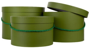 3X FLOWER BOX PUDEŁKO NA KWIATY PREZENT C. OLIWKA