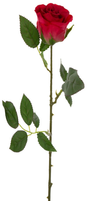 RÓŻA RED GREEN GAŁĄZKA ŁODYGA 60 CM KWIATY SZTUCZNE CZERWONA