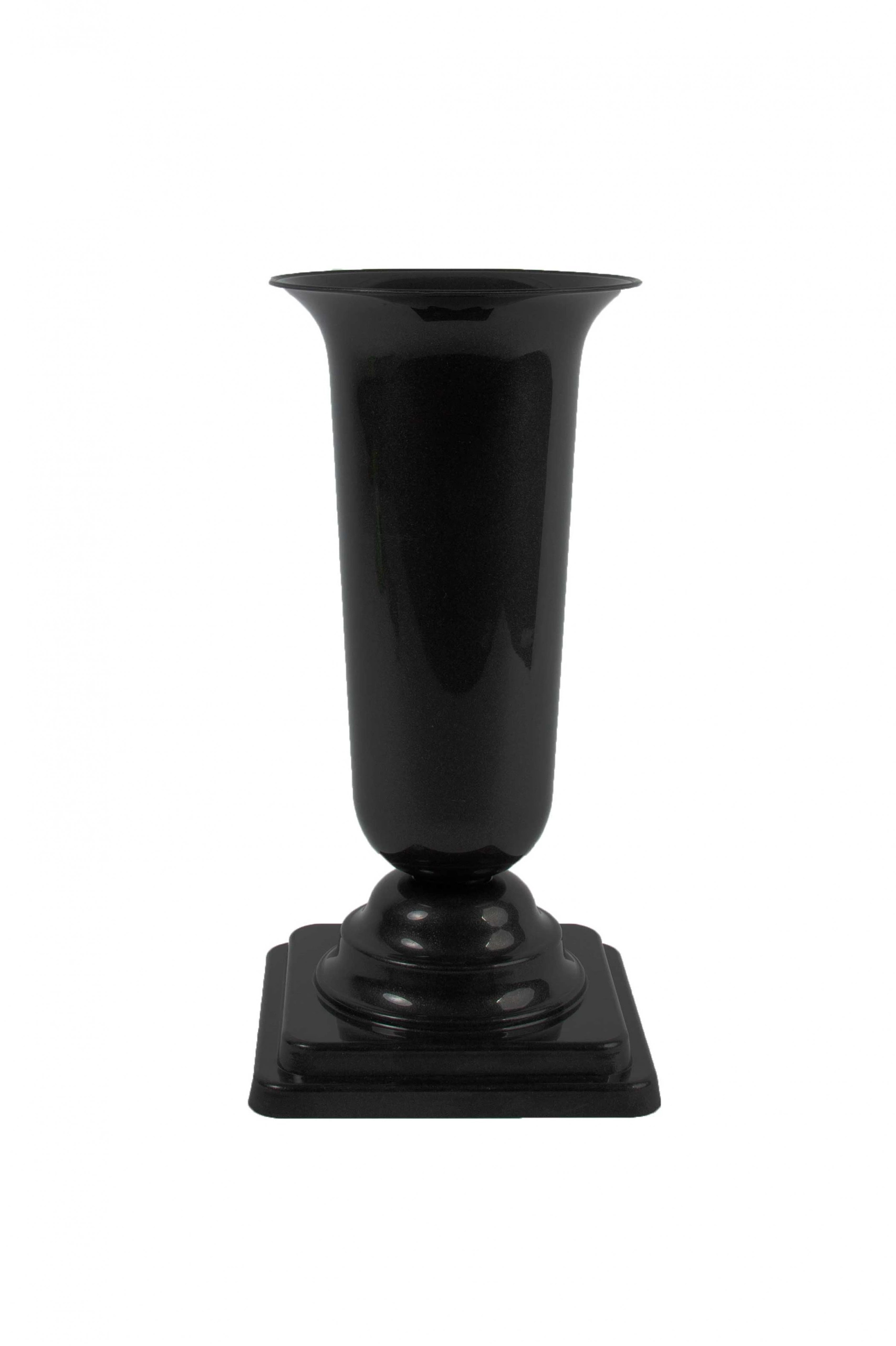WAZON NA PODSTAWCE DAMA (2) CZARNY PLASTIKOWY 31 CM
