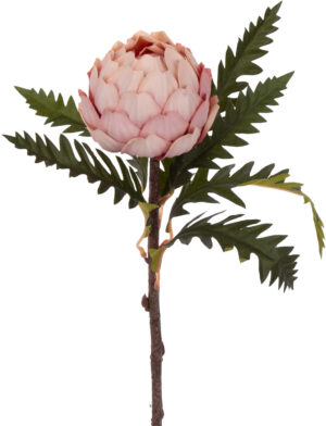 KARCZOCH JASNY RÓŻ GAŁĄZKA KWIATY SZTUCZNE PROTEA 51 CM