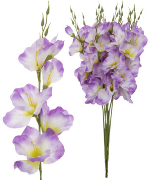 12X MIECZYK GAŁĄZKA JASNY FIOLETOWY KWIATY SZTUCZNE 54 CM