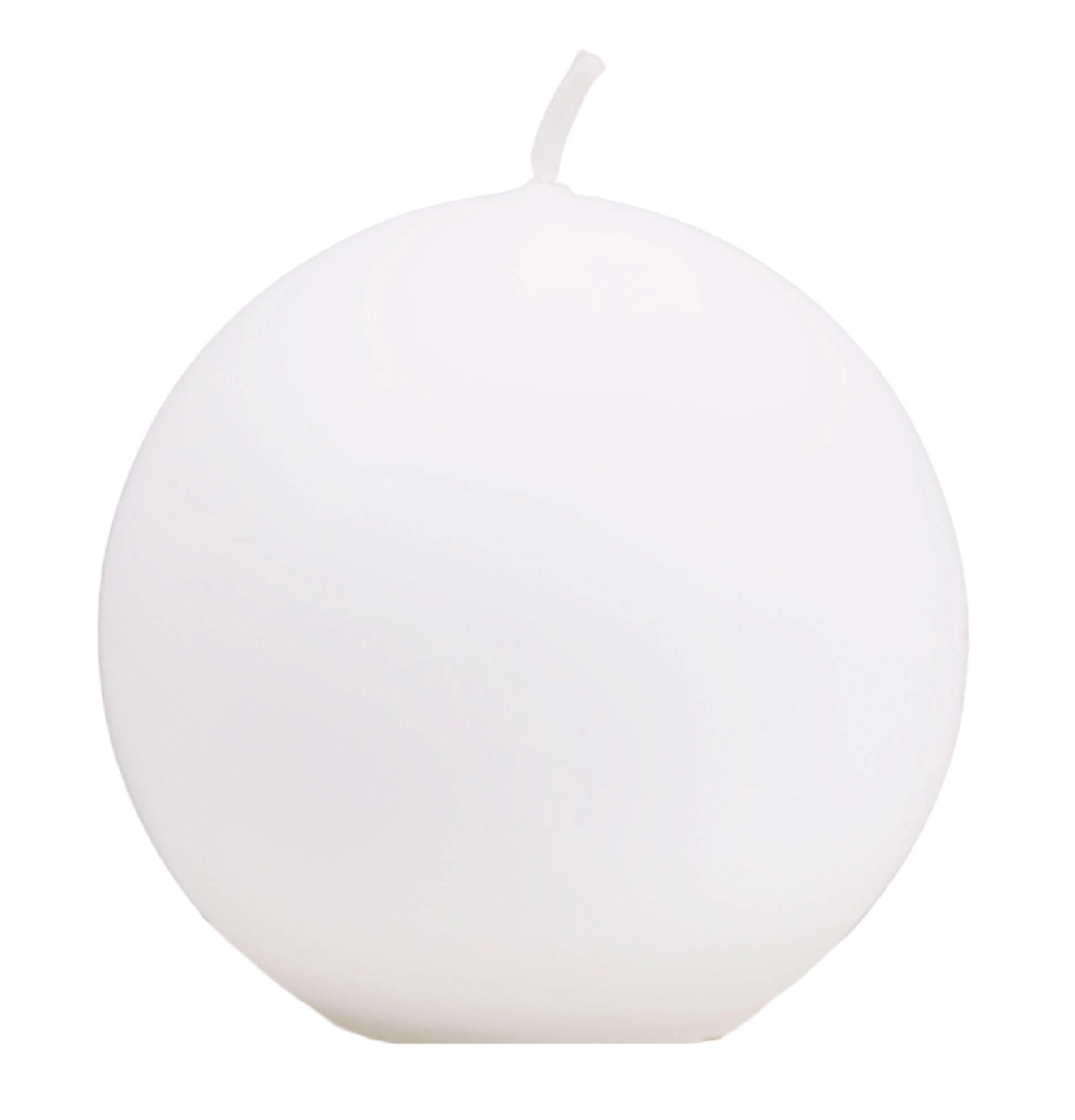 ŚWIECA KULA BIAŁA MAT 10 CM