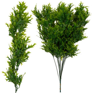 12X GAŁĄZKA ROŚLINA DODATEK SZTUCZNY ZIELONY 46 CM