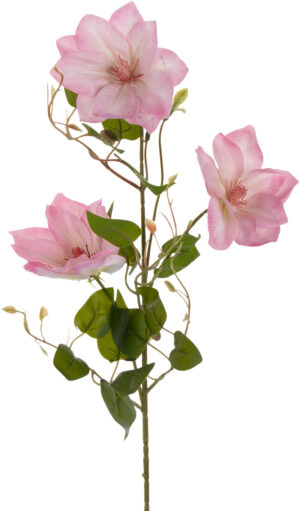 KLEMATIS PINK RÓŻOWY GAŁĄZKA KWIATY SZTUCZNE 77 CM