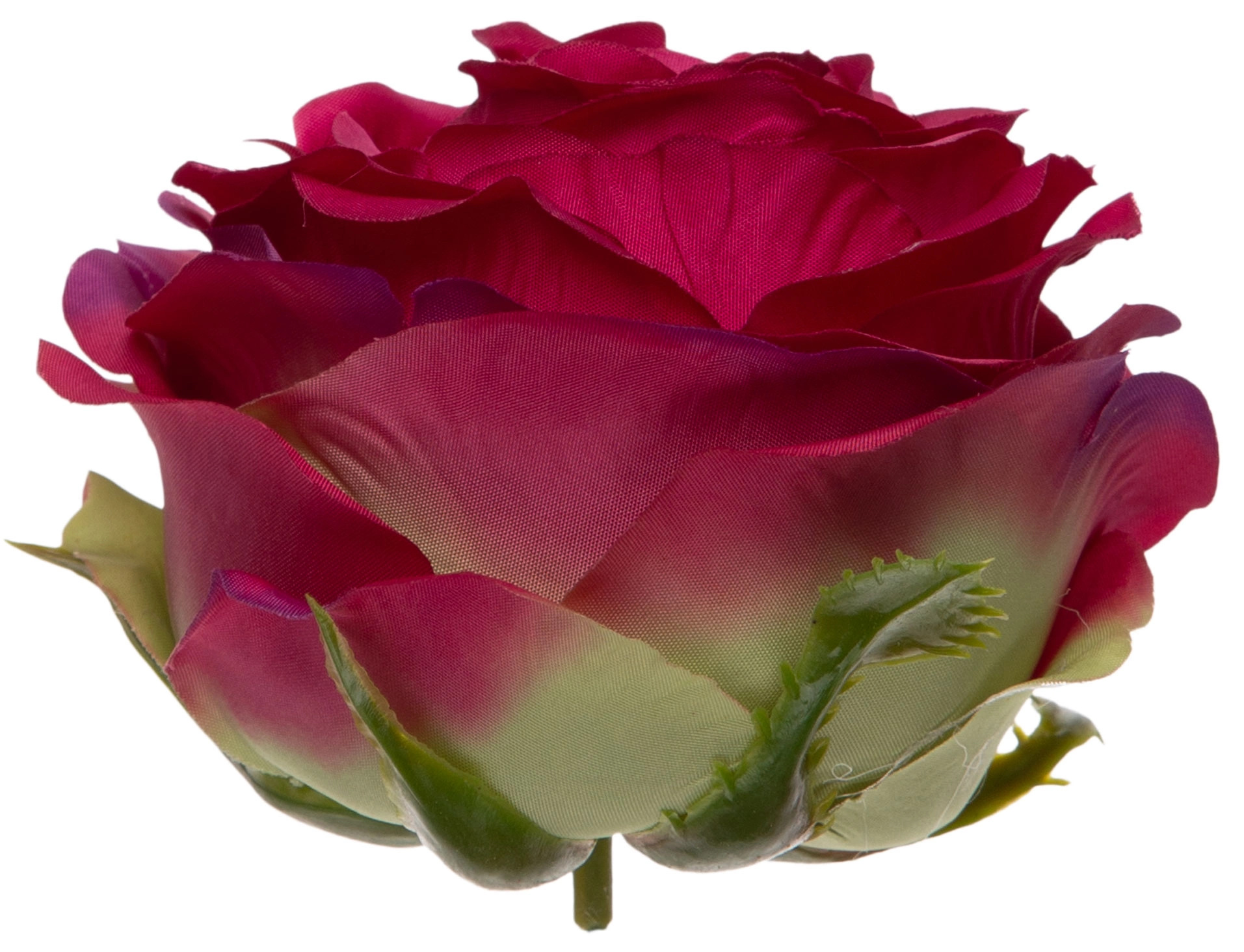 RÓŻA WYROBOWA FUCHSIA FUKSJA 12 SZT GŁÓWKA KWIATOWA PREMIUM - obrazek 2